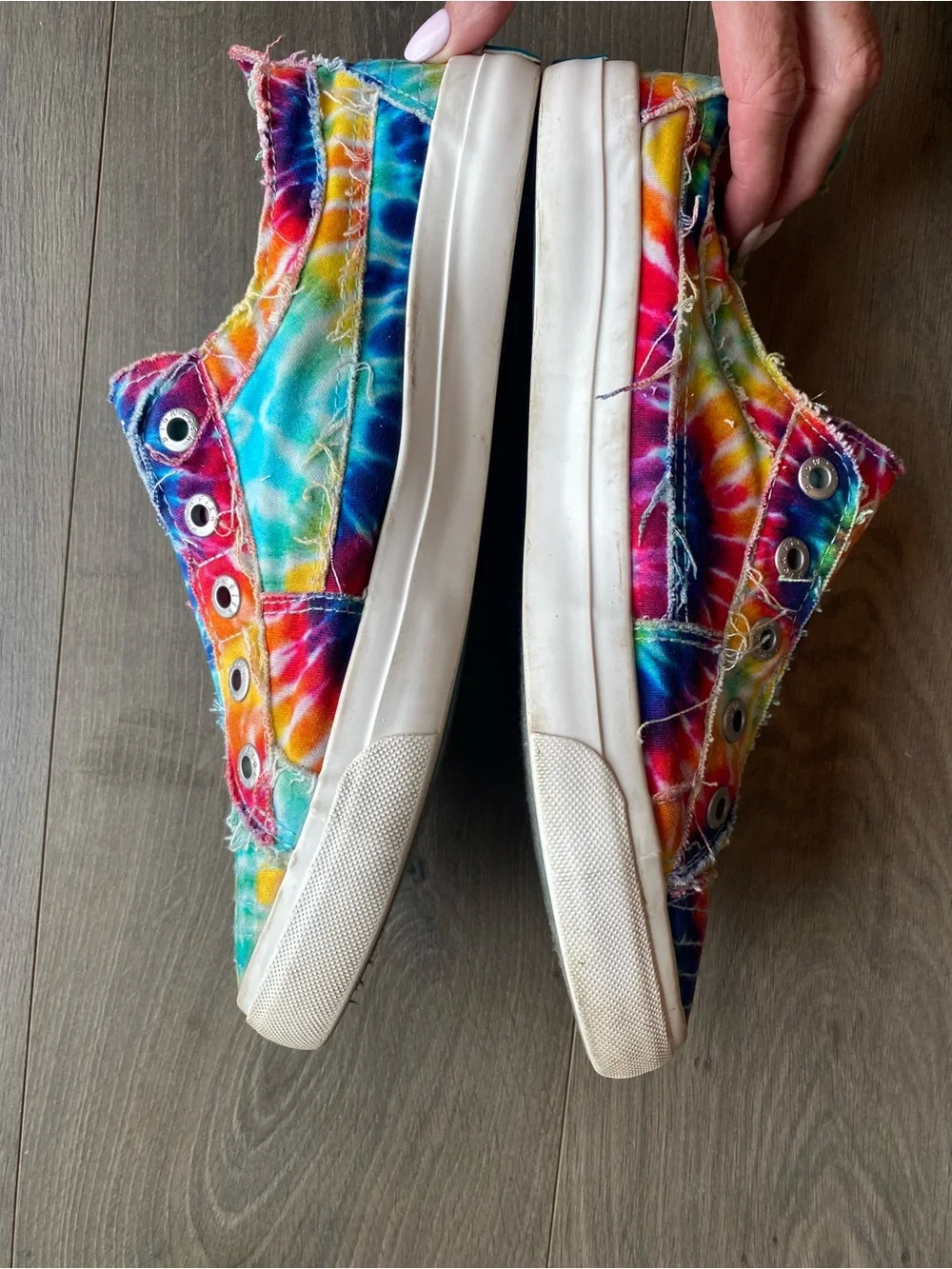 Blowfish Malibu Women's Pastel Tie Dye Comfort Slip On Sneakers 10